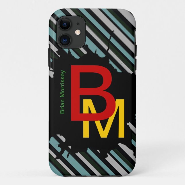 stripes to add name Case-Mate iPhone case (Back)