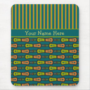 Stripes, Tribal Pattern, Teal: Mousepad