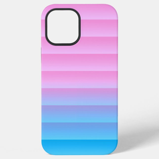 Stripes Turquoise Lavender - Many Colours Gradient iPhone Case (Back)