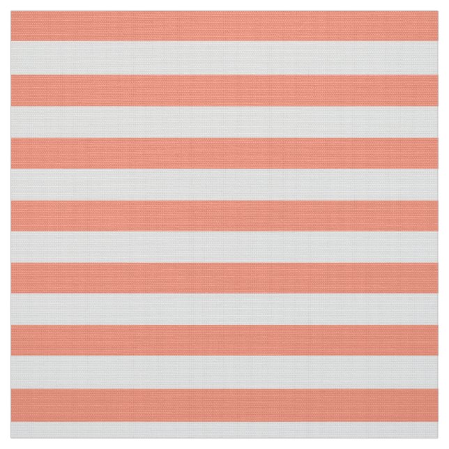 Stripes Vivid Tangerine Fabric (Swatch)