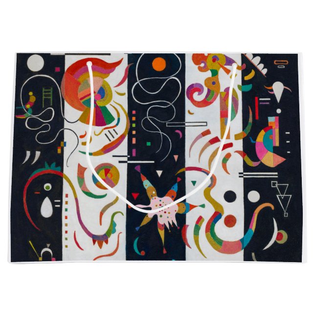 Stripes, Wassily Kandinsky Large Gift Bag (Front)