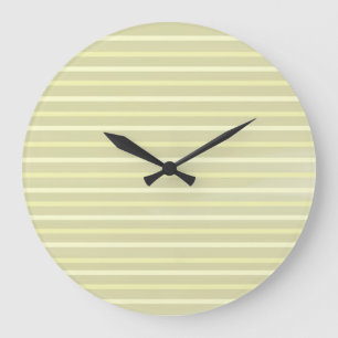 stripes watercolor art large clock