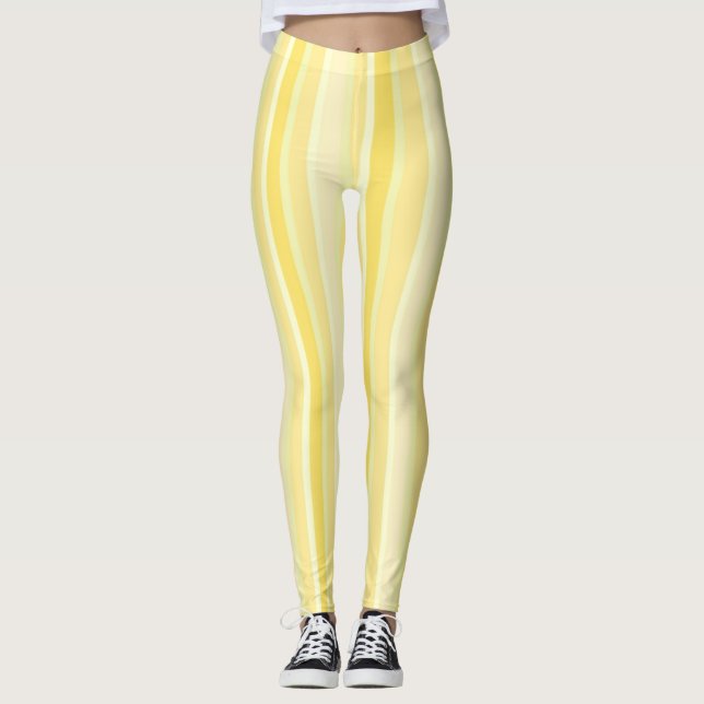 stripes watercolor art leggings (Front)