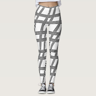 stripes weave leggings