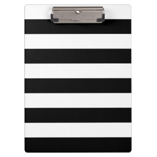 Stripes - White and Black Clipboard