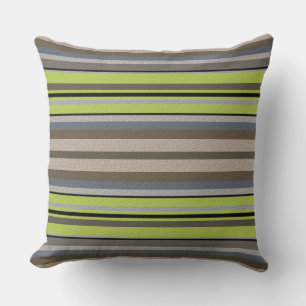  Stripes With Design Texture Throw Pillow