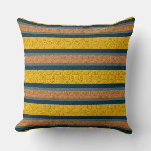  Stripes With Design Texture Throw Pillow