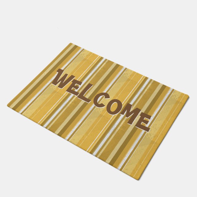 Stripes Yellow Doormat (Angled)