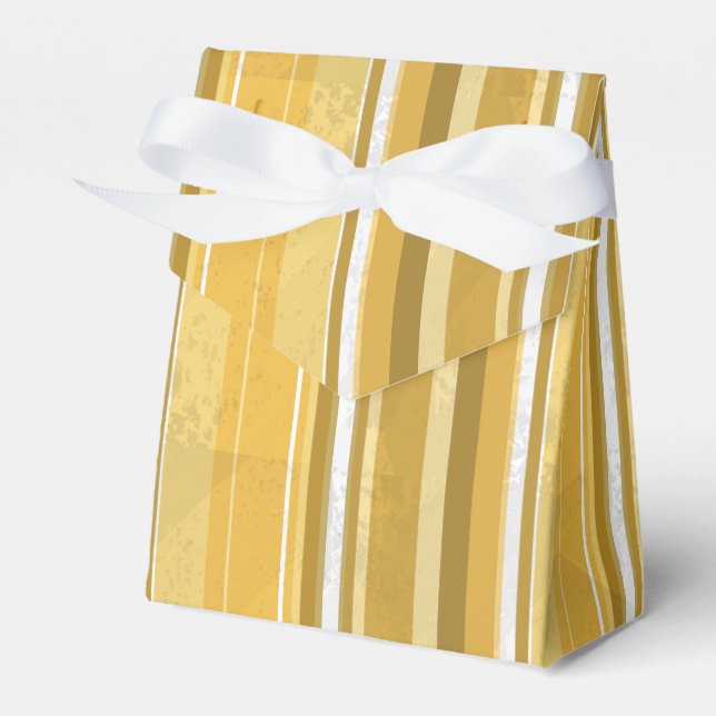 Stripes Yellow Favor Box (Front Side)