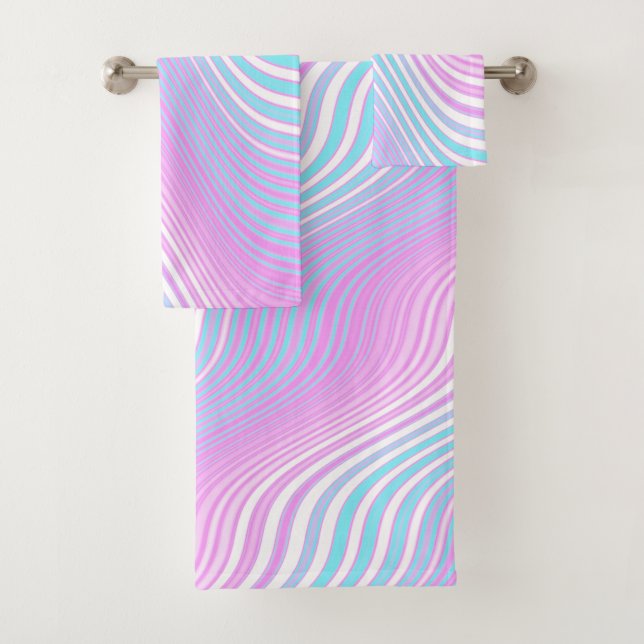 stripewave evolution : bath towel set (Insitu)