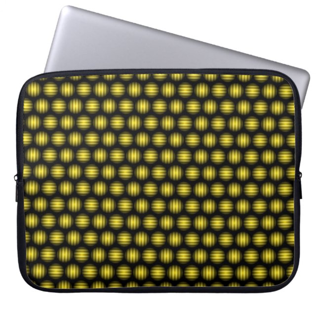 Stripey Ball Pattern Laptop Sleeve (Front)