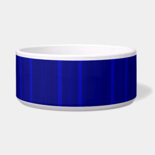 Stripey Blue Ceramic Pet Bowl