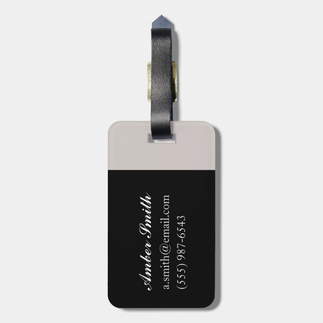 Stripey Luggage Tag (Back Vertical)