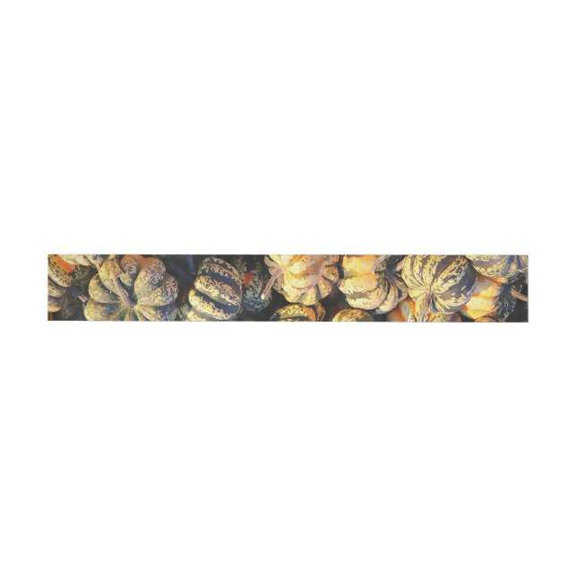 Stripey Pumpkins Cluster  Wrap Around Label (Individual)