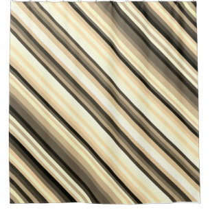 Stripey Sepia Shower Curtain 