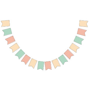 Stripey swallowtail shaped bunting banner