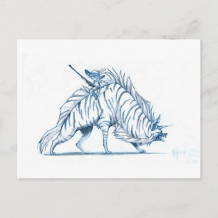 Stripped Hyena Postcard