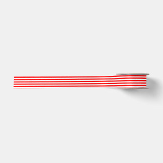 STRIPPED RED Ribbon Satin Ribbon