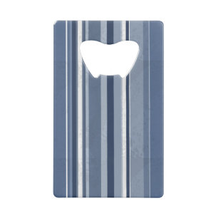 Strips of Blue and white Wallet Bottle Opener