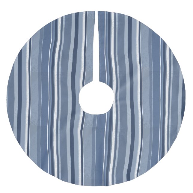 Strips of Pink Brushed Polyester Tree Skirt (Front)