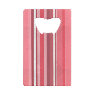 Strips of Pink Credit Card Bottle Opener