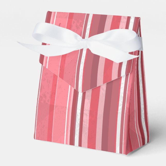 Strips of Pink Favor Box (Front Side)