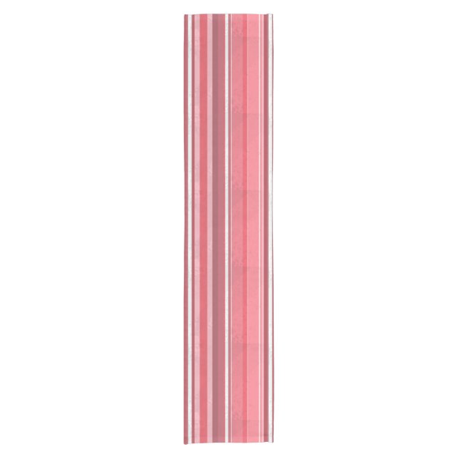 Strips of Pink Short Table Runner (Front)