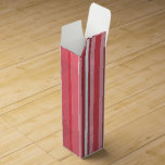 Strips of Pink Wine Gift Box<br><div class="desc">Trendy pink striped design features shades of pink and white vertical stripes in a chic candy stripe with our signature dry brush texture.</div>