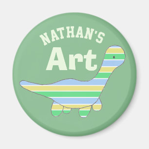 Stripy Dinosaur Magnet