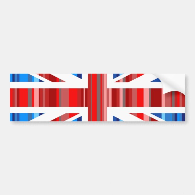 Stripy UK Bumper Sticker (Front)