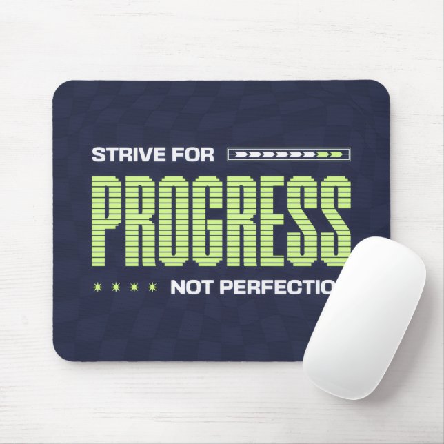 Strive for Progress Not Perfection Motivational Mouse Pad (With Mouse)