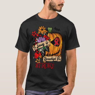 Stroke Awareness Awareness retro halloween scary p T-Shirt