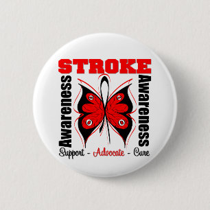 Stroke Awareness Butterfly 2 Inch Round Button