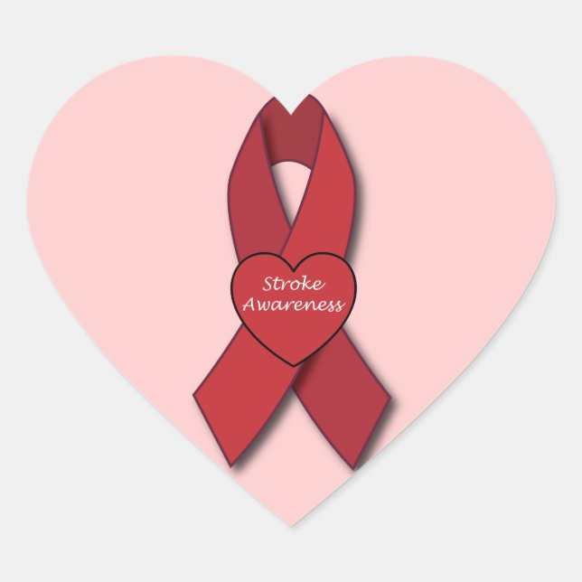 Stroke Awareness Heart Sticker (Front)