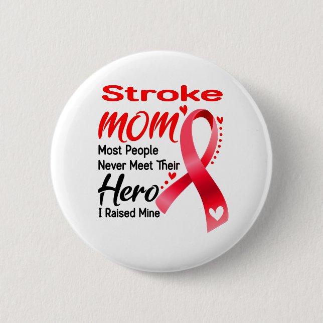 Stroke Awareness Month Ribbon Gifts 2 Inch Round Button (Front)