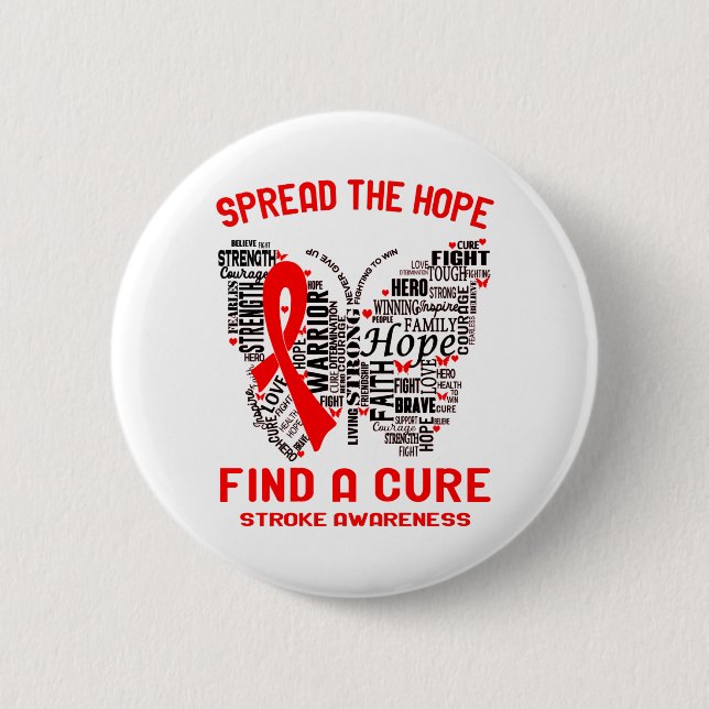 Stroke Awareness Month Ribbon Gifts 2 Inch Round Button (Front)