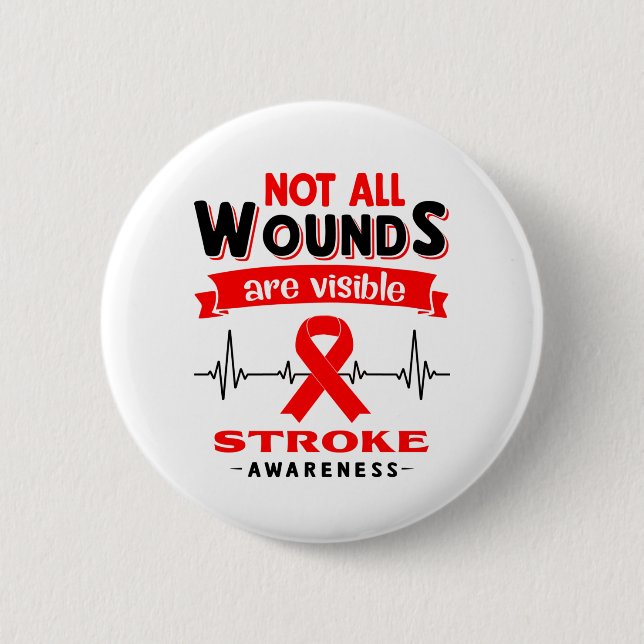Stroke Awareness Month Ribbon Gifts 2 Inch Round Button (Front)