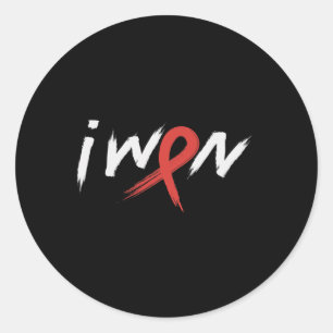 Stroke Awareness Red Ribbon I Won Brain Aneurysm S Classic Round Sticker