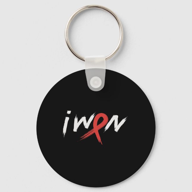 Stroke Awareness Red Ribbon I Won Brain Aneurysm S Keychain (Front)