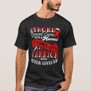 Stroke Awareness Red Ribbon Warrior Support T-Shirt