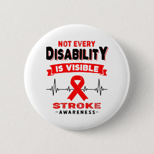 Stroke Awareness Ribbon Support Gifts 2 Inch Round Button
