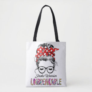 Stroke Awareness Ribbon Support Gifts Tote Bag