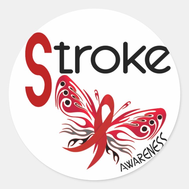Stroke BUTTERFLY 3.1 Classic Round Sticker (Front)