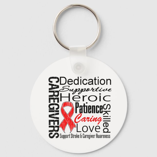 Stroke Caregivers Collage Keychain (Front)