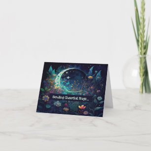 Stroke Get Well Card with Stars Moon & Flowers