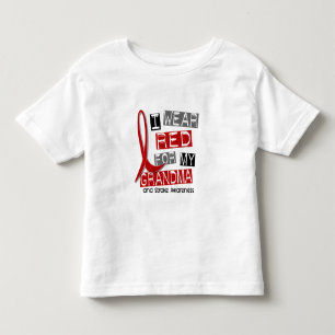 Stroke I WEAR RED FOR MY GRANDMA 37 Toddler T-shirt