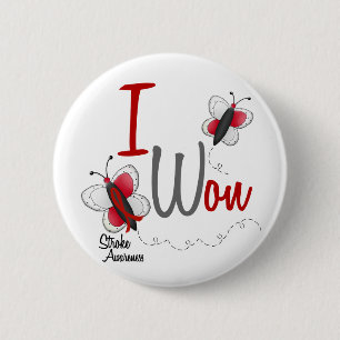 Stroke I Won BUTTERFLY SERIES 2 Inch Round Button