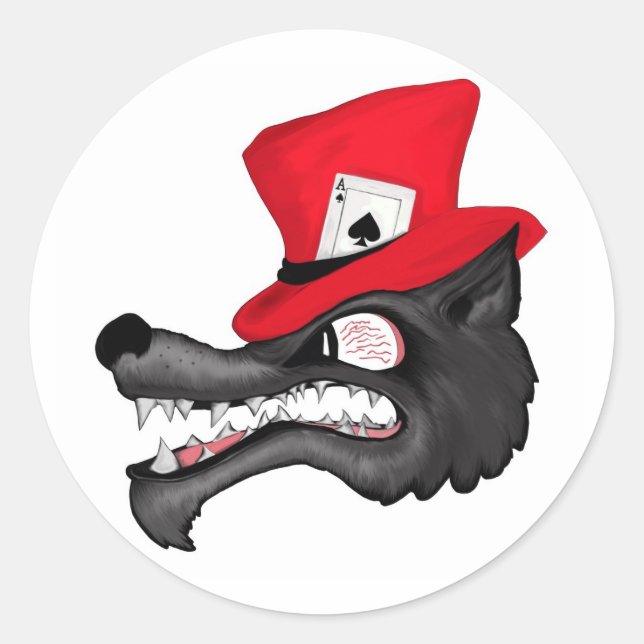 Stroke of Luck Lone Wolf Stickers (Front)