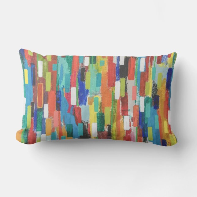 Stroke of Luck Lumbar Outdoor Throw Pillow (Front)