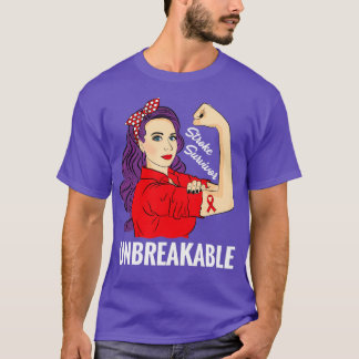 Stroke Survivor Awareness Warrior Unbreakable T-Shirt
